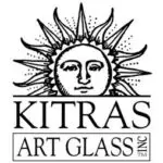 Sunface logo of Kitras Art Glass.