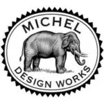 Elephant logo for Michel Design Works.