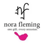 Nora Fleming logo with pink bird silhouette.