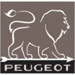 Peugeot logo featuring a lion design.