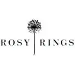 Logo with dandelion and "Rosy Rings" text.