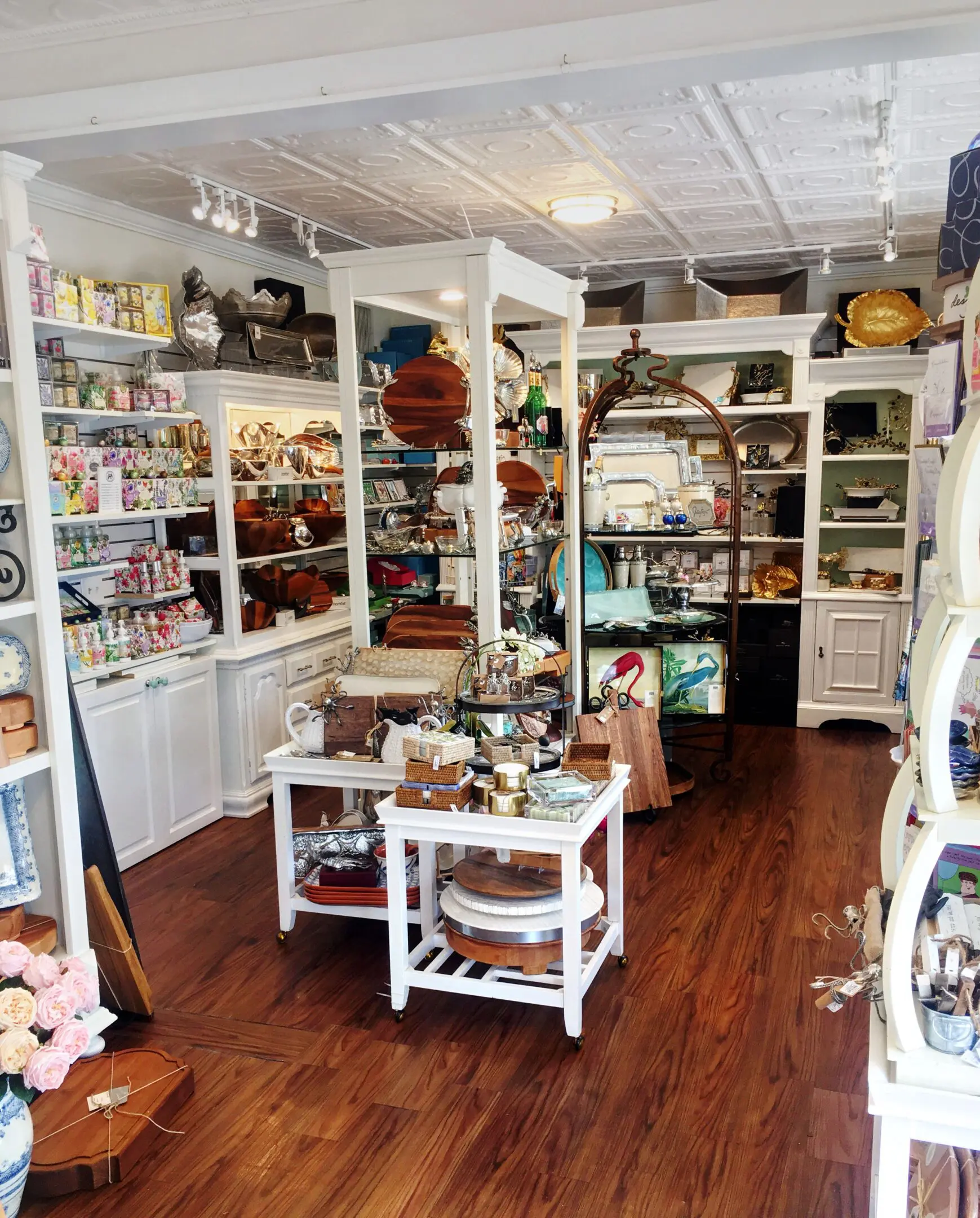 Charming boutique shop with various home goods.