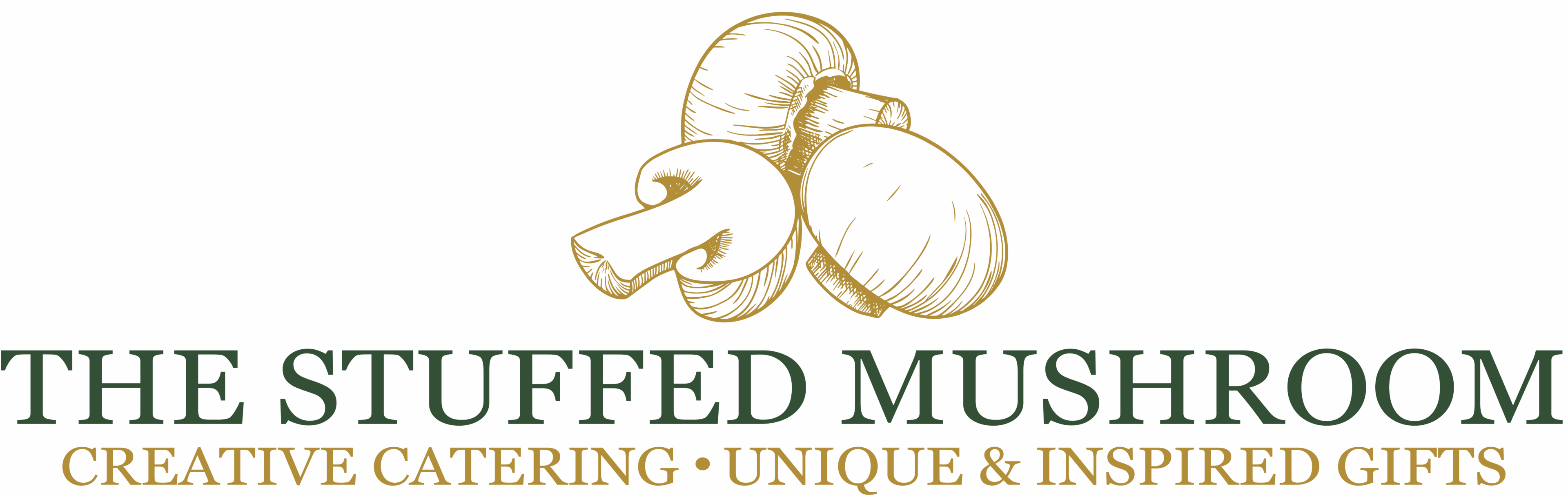 The Stuffed Mushroom logo with mushrooms illustration.